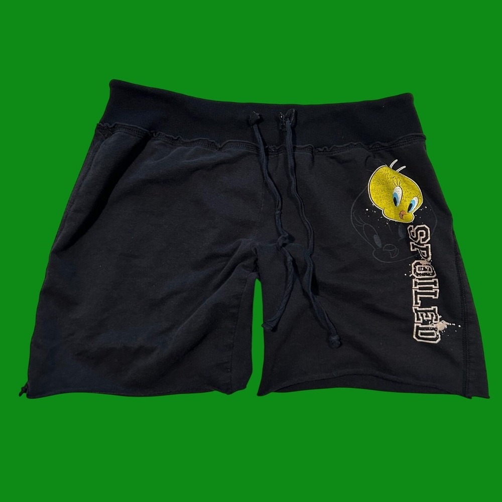 Y2K VTG Looney Tunes Tweety Bird Spoiled Shorts L Cartoon 2000s Retro Lounge